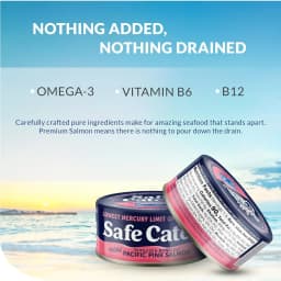 Safe Catch Wild Skinless & Boneless Pacific Pink Salmon, No Salt Added, 3 Pack, 5 oz Cans – Mercury Tested Canned Salmon - Thumbnail 6