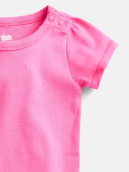 Wonder Nation Baby Girls Short Sleeve Bodysuits, 3-Pack, Sizes 0-24 Months - Thumbnail 3