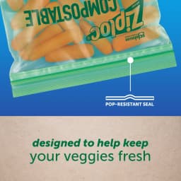 Ziploc® Compostable Sandwich Bags, Food Storage Zipper Bags, 40 Count - Thumbnail 4