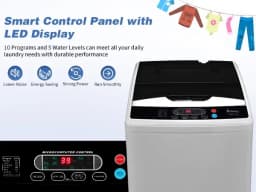 Ktaxon 17.8LBS Full Automatic Washing Machine and 3.5CuFt Portable Clothes Dryer Set, Compact Laundry Washer and Dryer Combo Set with Stainless Steel - Thumbnail 5