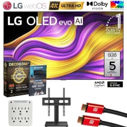 LG 83" G5 OLED evo 4K UHD TV with One Wall Design 2025 Bundle with CPS Exclusive 26 Month Protection, 2x HDMI Cable - Thumbnail 1