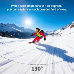 NUISK 4K Mini Action Camera, 128GB Card, 10 Accessories, Magnetic Mount, Waterproof Case, White - Thumbnail 5