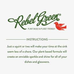 Rebel Green Super Deluxe Dish Soap - Natural Dishwashing Soap - Liquid Dish Detergent - Sustainable Dish Liquid Scented with Lavender & Grapefruit - Thumbnail 3