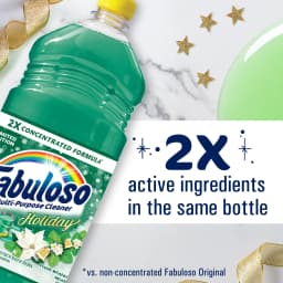 Fabuloso Holiday Multi-Purpose Cleaner, 2X Concentrated Formula, Fresh Winter Mint Scent, 33.8 fl oz - Thumbnail 3