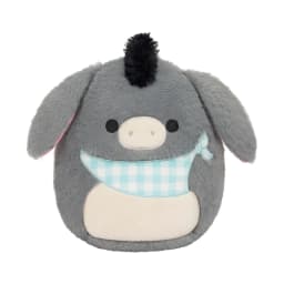 Squishmallows FuzzAMallow Official 8 inch Jason the Grey Donkey With Plaid Bandana - Child's Ultra Soft Plush Toy - Thumbnail 1