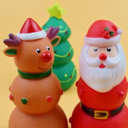 Christmas Dog Squeaky Chew Toy ,Christmas Tree, Santa Claus, Elk, For Small Medium Dogs Interactive Fetch And Play Training - Thumbnail 7