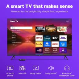 Roku 75R6C7KIT1 75 inch Class Plus Series 4K QLED Mini LED Smart TV Dolby Vision HDR10 Plus 120Hz WiFi Voice Remote HD - Thumbnail 7