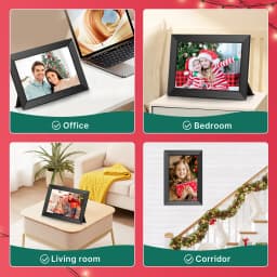 Frameo WiFi Digital Picture Frame, TEMASH 10.1" Digital Photo Frame 32G Memory with 1280*800 IPS Touchscreen, Auto Rotate, Gift for a Loved One! - Thumbnail 11