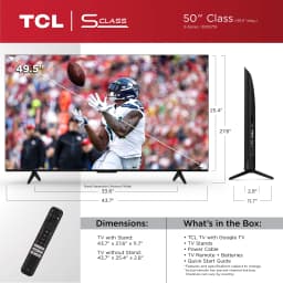 TCL 50" S Class 4K UHD HDR Smart Google TV - 50S571G - Thumbnail 2