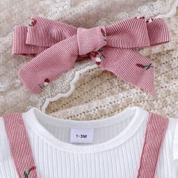 CAICJ98 Newborn Infant Baby Girl Clothes Fall Winter Long Sleeve Bubble Romper Floral Bow One Piece Jumpsuit Cute Outfits Pink,Size 3-6 Months - Thumbnail 5