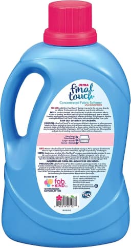(4 pack) Final Touch Ultra Concentrated Fabric Softener Plus Conditioner, Spring Fresh, 130 Fluid Ounces, 152 Loads - Thumbnail 3