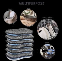 Multi-Purpose Scrub Sponges for Kitchen by Scrub- it - Non-Scratch Microfiber Sponge Along with Heavy Duty Scouring Power - Effortless Cleaning - Thumbnail 2