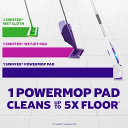 Swiffer Power Mop Pad Refills, Unscented, 5 Count - Thumbnail 4