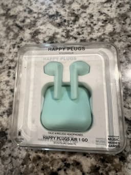 RHEA- Authentic + Sealed Happy Plugs Air 1 Go True Wireless In-Ear Earbuds Mint 1674 - Thumbnail 1