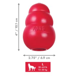 KONG® Classic Rubber Dog Toy for Average Chewers, Large, for Dogs Between 30-65 lbs - Thumbnail 5