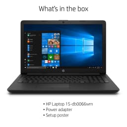 HP 15.6" Laptop, AMD Ryzen 3 2200, 1TB HDD, 4GB SDRAM, Jet Black, 15-DB0066WM - Thumbnail 8