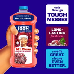 Mr. Clean All Purpose Cleaner, Floor Cleaner, Mop Soap, Cleaning Liquid, Frosted Cranberry, 41 fl oz - Thumbnail 2