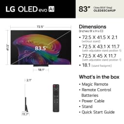 LG 83" C6 Series 4K UHD OLED AI Smart webOS 26 TV, OLED83C6HUP - Thumbnail 5