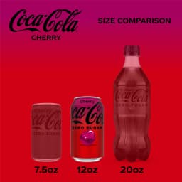 Coca-Cola Zero Sugar Cherry Soda Pop Fridge Pack Cans, 12 fl oz, 12 Pack - Thumbnail 4
