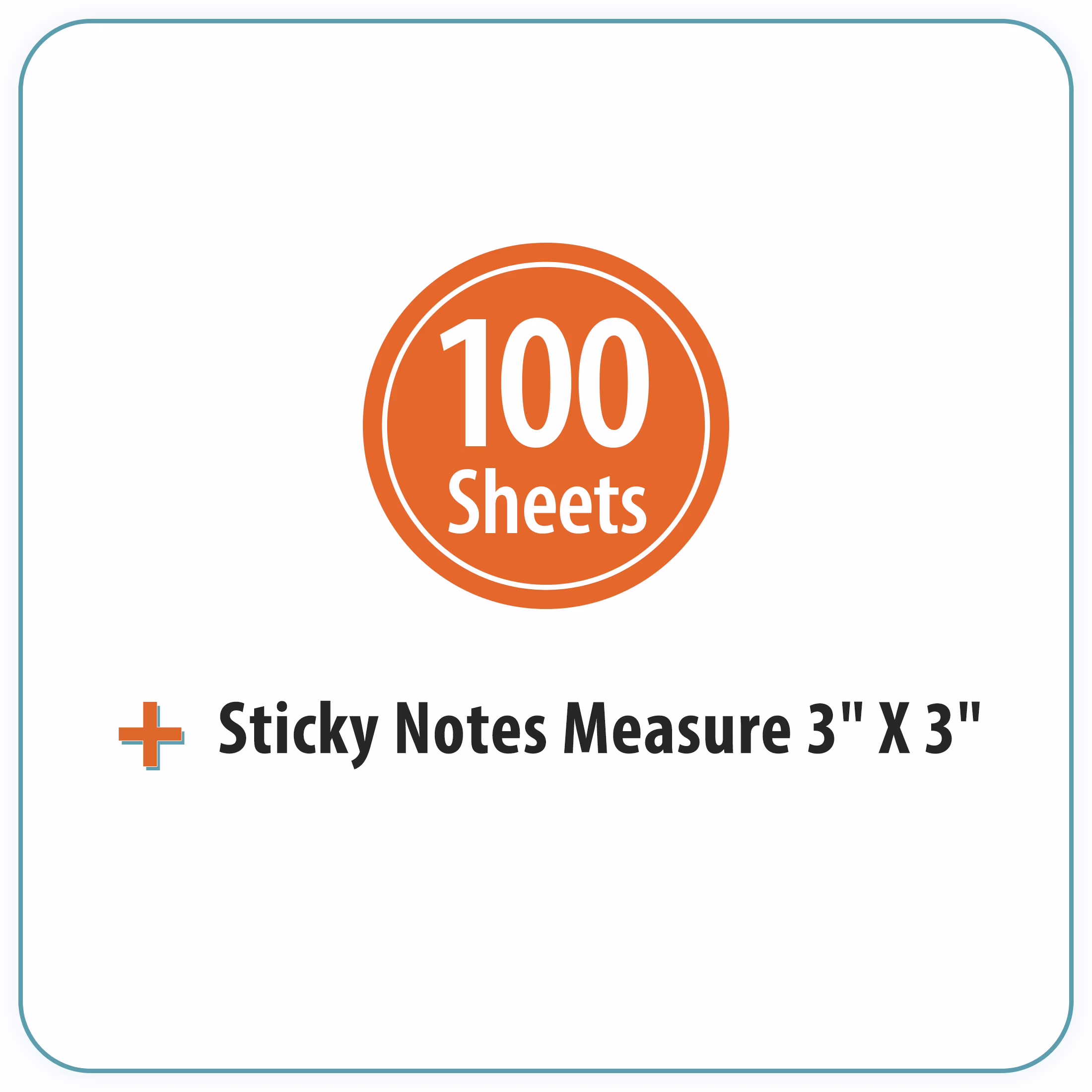 Pen+Gear Neon Orange Sticky Notes, 3" x 3", 100 Sheets, 1 Pad - Thumbnail 3