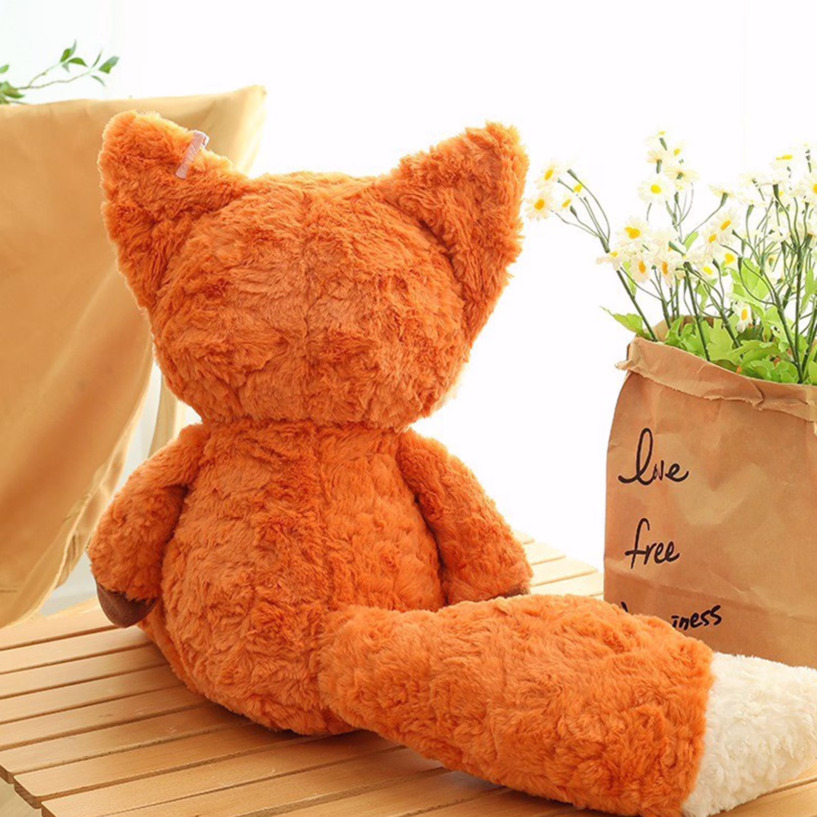 Adorable Plush Fox Stuffed Animal Toy Soft and Cuddly Fox Plushie for Kids and Adults, Perfect Gift for All Ages - Thumbnail 5