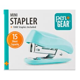 (10 pack) Pen+Gear 15-Sheet Mini Stapler with 1000 Staples, Blue - Thumbnail 2