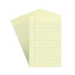 Staples Notepads 5" x 8" Narrow Ruled Canary 50 Sh./Pad 12 Pads/PK TR57293/18601 - Thumbnail 1