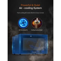 8 Bottles Wine Cooler Refrigerator, Freestanding Wine Cellar with LED Light, Digital Temper Control, Black - Thumbnail 6