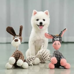 Dog Toy Durable Stuffed Animal Chew Toy With Squeak Cute Dog Toy For Small To Medium Dogs Dog Rope for Large Dogs Christmas Dog Squeaky - Thumbnail 5