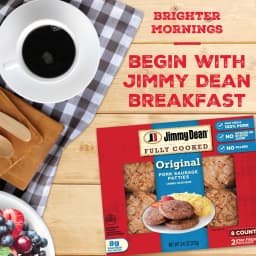 Jimmy Dean Fully Cooked Original Pork Sausage Patties, 9.6 oz, 8 Count - Thumbnail 2