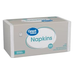 Great Value White Disposable Paper Napkins, 12 in x 12 in, 500 Count - Thumbnail 3