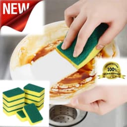 14 Count Kitchen Sponges Dishwashing Pack, Microfiber Sponge, Dish Scrubber Set, Non Scratch, Highly Absorbent, Easy to Foam, More Durable, Esponja - Thumbnail 6