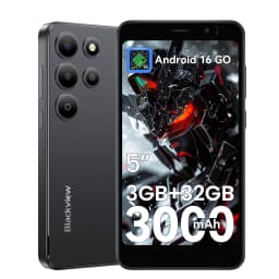 Blackview WAVE 2C 5" Unlocked Phone,Android 16 GO,9GB+32GB Octa-Core,Face Unlock,3000mAh Battery,4G LTE Unlocked Smartphone,Shadow Black - Thumbnail 1