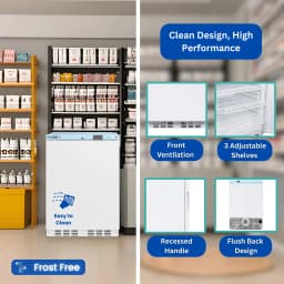 Conserv 3.9 Cu.Ft. Compact Commercial Pharmaceutical Refrigerator with WiFi, Temperature Alarm, 110V Corded, White - Thumbnail 16
