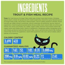 Tiki Cat Born Carnivore Indoor Health Dry Cat Food, Trout & Menhaden Fish Meal, 3 lbs. Bag - Thumbnail 5