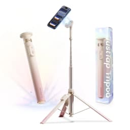 KraftGeek Magnetic Phone Tripod for iPhone MagSafe – 66'' Auto-Open Selfie Stick with Remote, Cell Phone Tripod Stand for Video Recording, Vlogging - Thumbnail 1