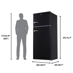 Conserv 30in RETRO Refrigerator 18cf Top Mount FACTORY INSTALLED ICE MAKER 110V - Thumbnail 3