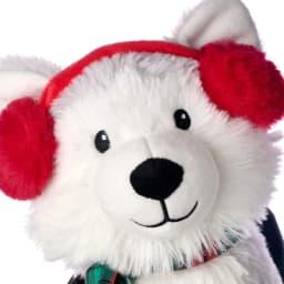 American Greetings 9.5 in. Christmas Plush Husky with Earmuffs and Scarf (1-Count) - Thumbnail 2