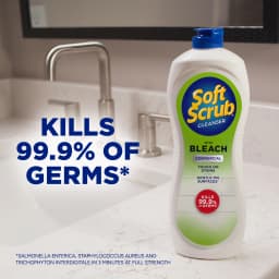 Soft Scrub Cleanser with Bleach, Multi-Surface Cleaner for Bathroom, Germ-Kill, 24oz - Thumbnail 3