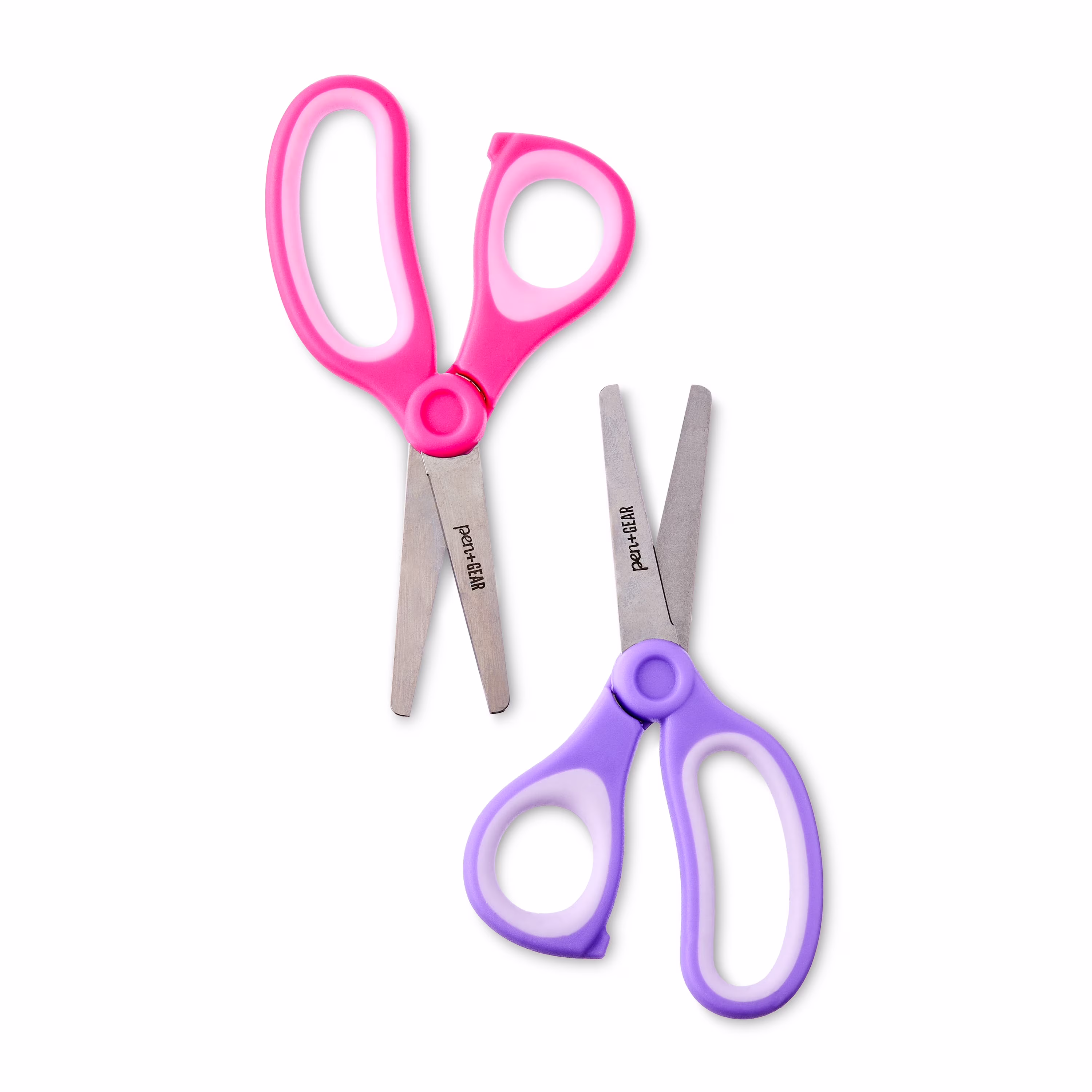 Pen+Gear 5-inch Blunt-Tip Kids Scissors, Ages 4-7, School Supplies, 2-Pack, Purple and Pink - Thumbnail 6