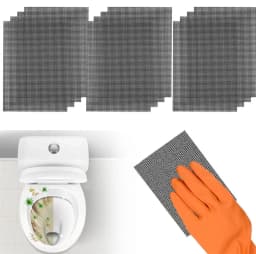 Tutuviw 12Pcs Flexible Scrubbing Screen for Stain Calcium Deposits Scrubber Flexible Scouring Mesh Pad Abrasive Grit Cleaning Screen for Remove - Thumbnail 1