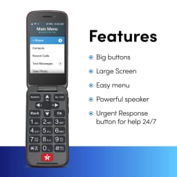 LIVELY Jitterbug Flip2 - Flip Cell Phone for Seniors - Not Compatible with Other Wireless Carriers - Must Be Activated Phone Plan - No SIM Needed - Flip2 Red - Thumbnail 2