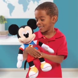 Disney Junior Mickey Mouse Funhouse Singing Fun Mickey Mouse 13 Inch Lights and Sounds Feature Plushie, Sings The Wiggle Giggle Song Baby and Toddler - Thumbnail 4