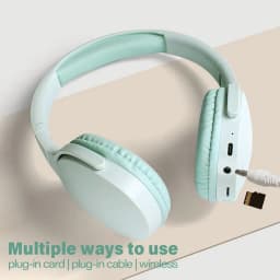 KNACK- Wireless Bluetooth Headphones Super Bass Foldable Stereo Earphones Mic Headsets - Thumbnail 5