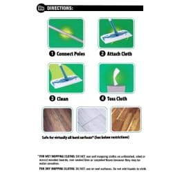 Great Value Wet & Dry Mop Sweeper Kit, (1 Mop Kit, 10 Pad Refills) - Thumbnail 4