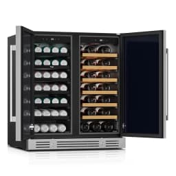 Yeego 30 Inch Wine & Beverage Cooler, Dual Zone 34–65°F, Holds 33 Wine Bottles & 80 Cans, Stainless Steel Door with Lock, Built-In or Under Counter - Thumbnail 5