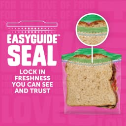Ziploc® Brand Lunch Duo Variety Pack with EasyGuide™ Texture, Grip 'n Seal Technology™, 200 Count - Thumbnail 6