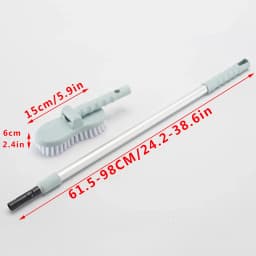 DODOING 2 in 1 Floor Scrub Brush, Adjustable Long Handle Scrubber Cleaning Tile Bathroom Bathtub for Cleaning Tile Shower Bathroom Tub - Thumbnail 7