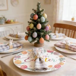 DAMAI 16 Pcs 9 inchs Easter Day Paper Plates - Colorful Eggs Pattern Disposable Dinnerware for Spring Celebrations Picnic Favors(9 inchs Paper Plates) - Thumbnail 4