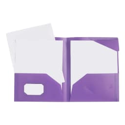 TXYRDXK 1Pc Plastic Folder with Pockets, Heavy Duty Folder with 4 Pockets for Office and Business, Four Pockets Folders with Business Card Holder - Thumbnail 1